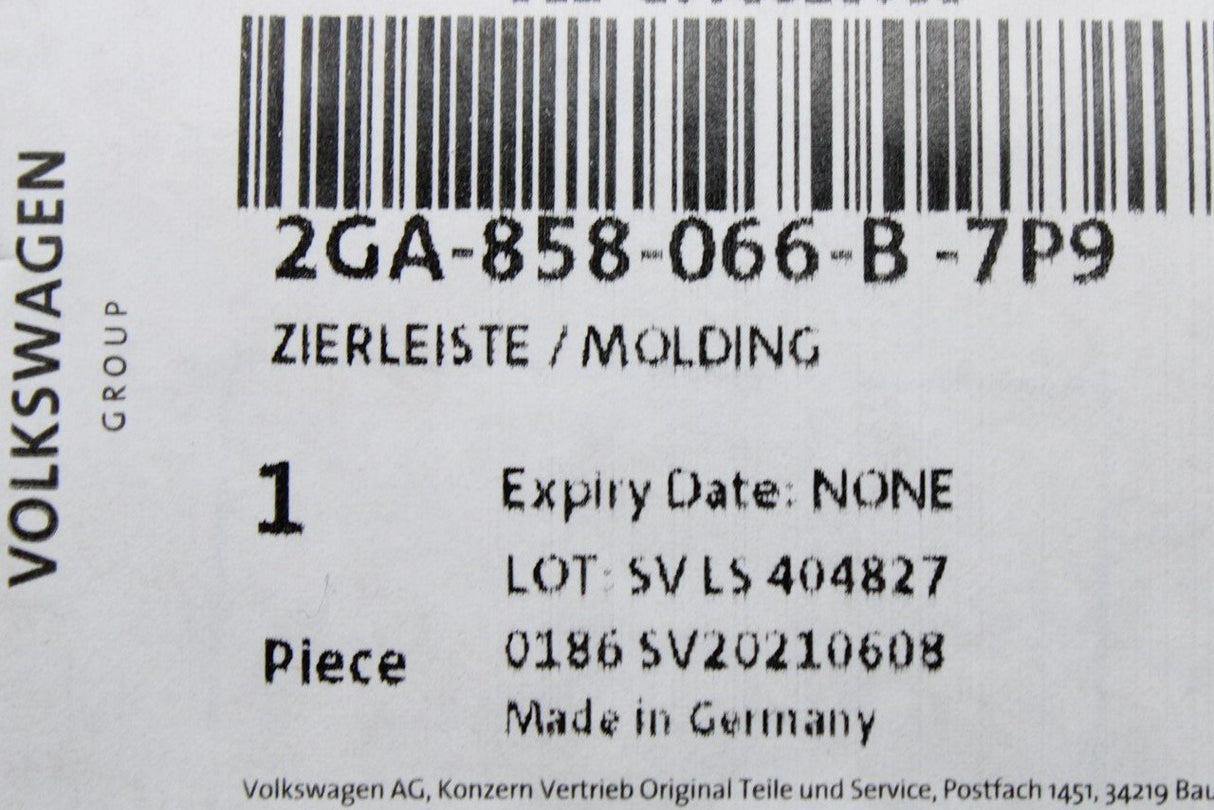 VW T-Roc 18-On interior door trim panel sterling (right) 2GA858066B 7P9