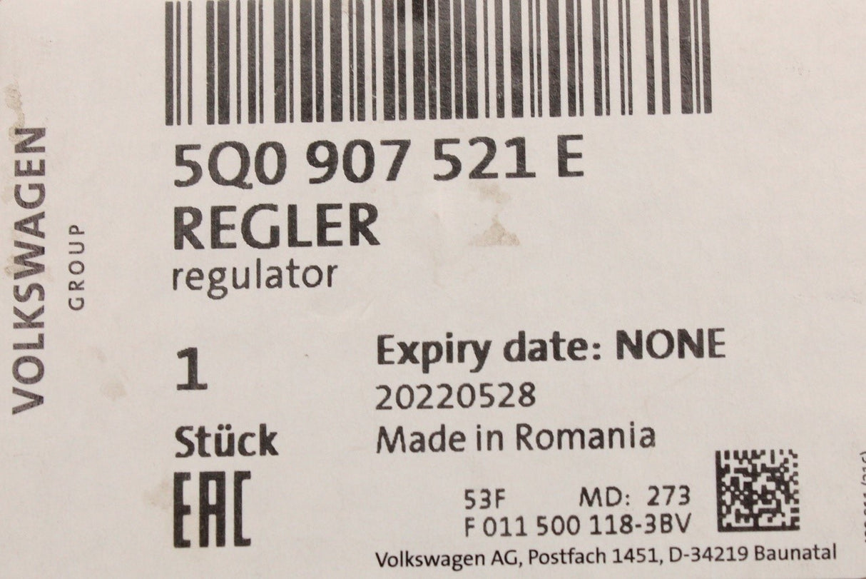 VW Golf MK7.5 Audi TT Skoda SEAT heater blower motor resistor 5Q0907521E