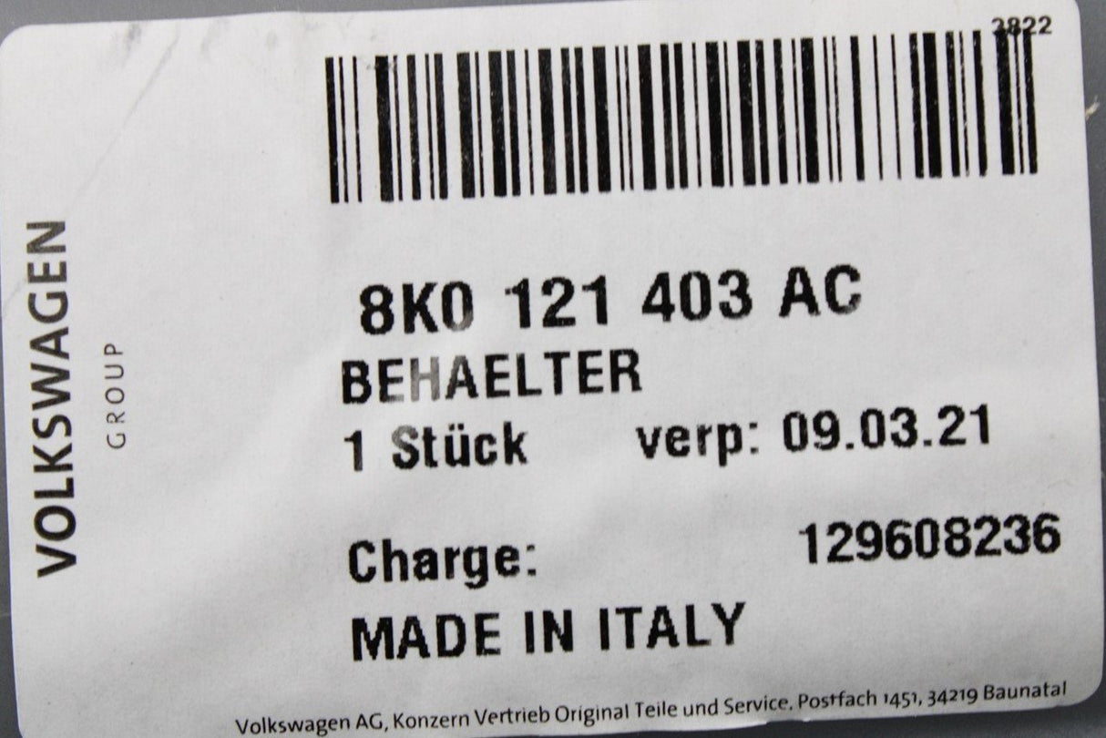 Audi A5 A4 Q5 coolant expansion tank reservoir 8K0121403AC