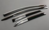 Toyota Corolla 2019-on wind deflectors with chrome strip 08162-12830