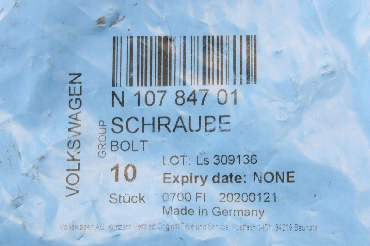VW Audi Skoda SEAT Hex head collared bolt M12x1.5x85 (x1) N10784701