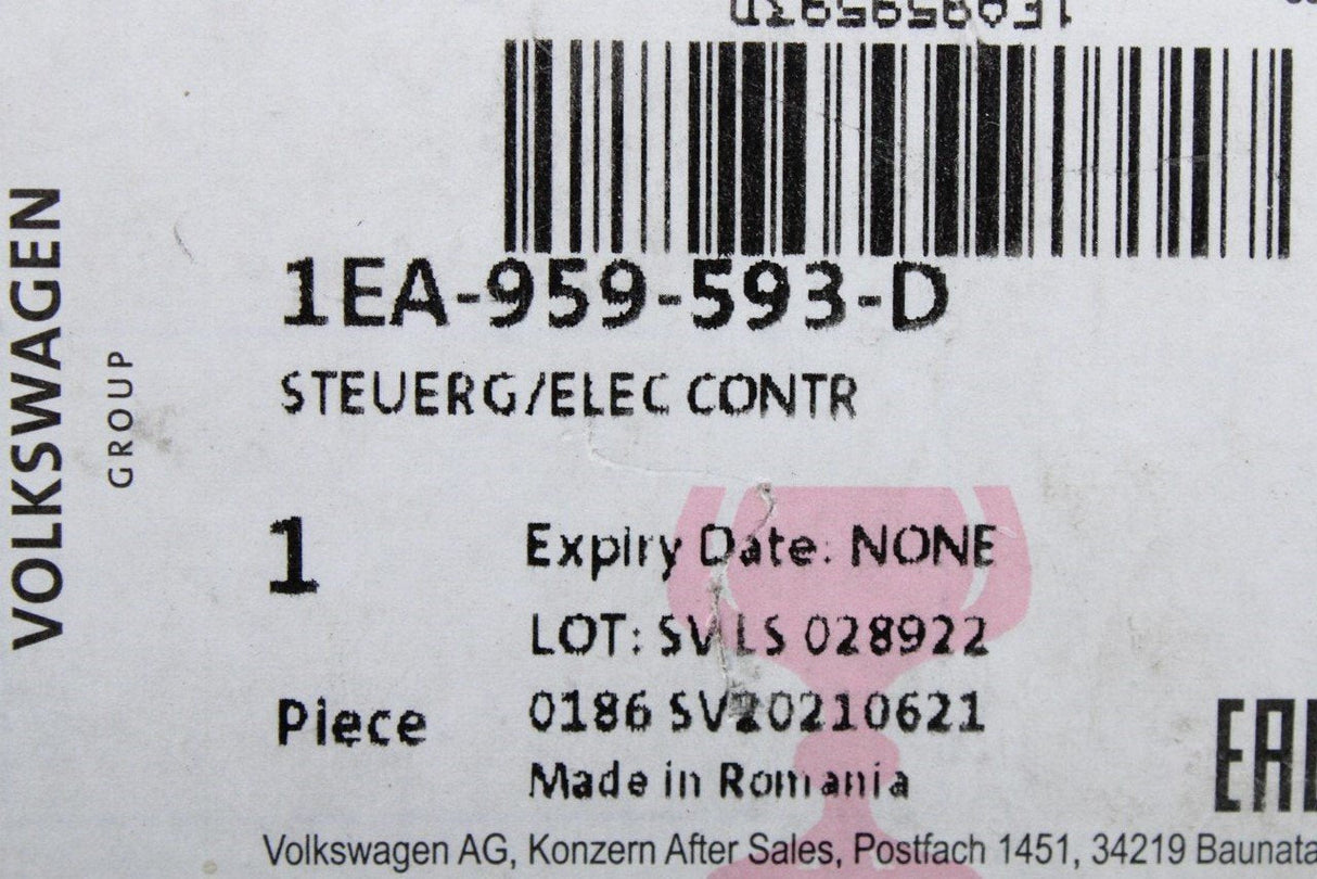 VW ID.3 ID.4 ID.5 2020-On door control unit (drivers side) 1EA959593D