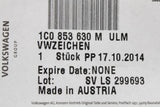 VW Beetle 2006-2010 rear boot emblem badge (black/chrome) 1C0853630M ULM