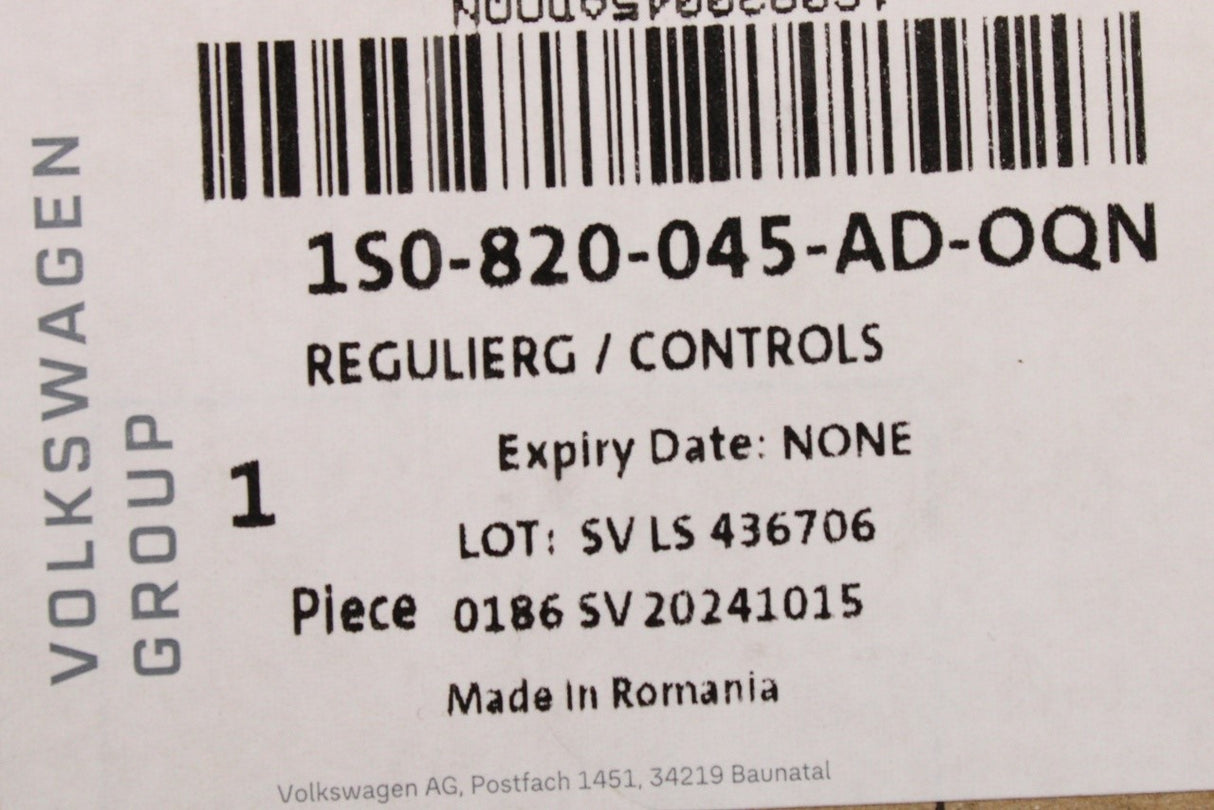 VW Up! 2017-24 heater A/C control dials 1S0820045AD OQN