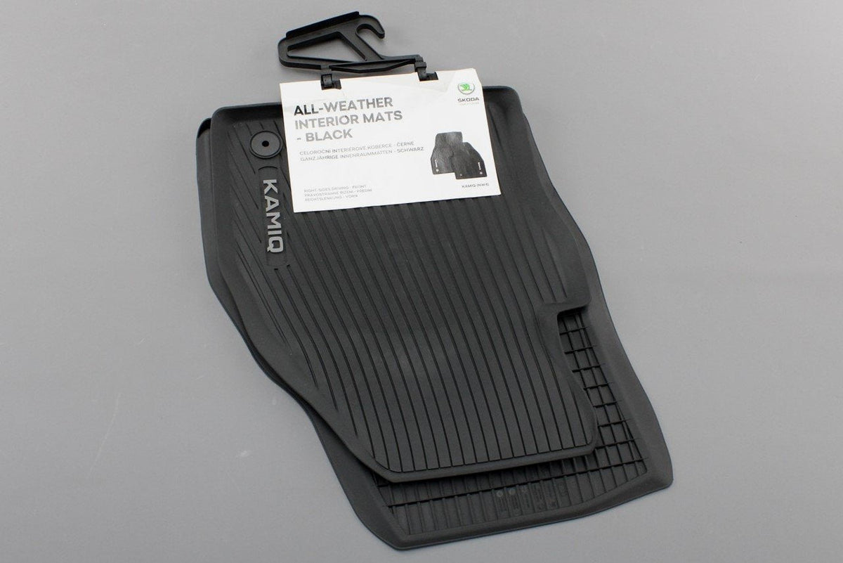 Skoda Kamiq 2019-On Front rubber all weather floor mats (RHD) 658061502A, view 1