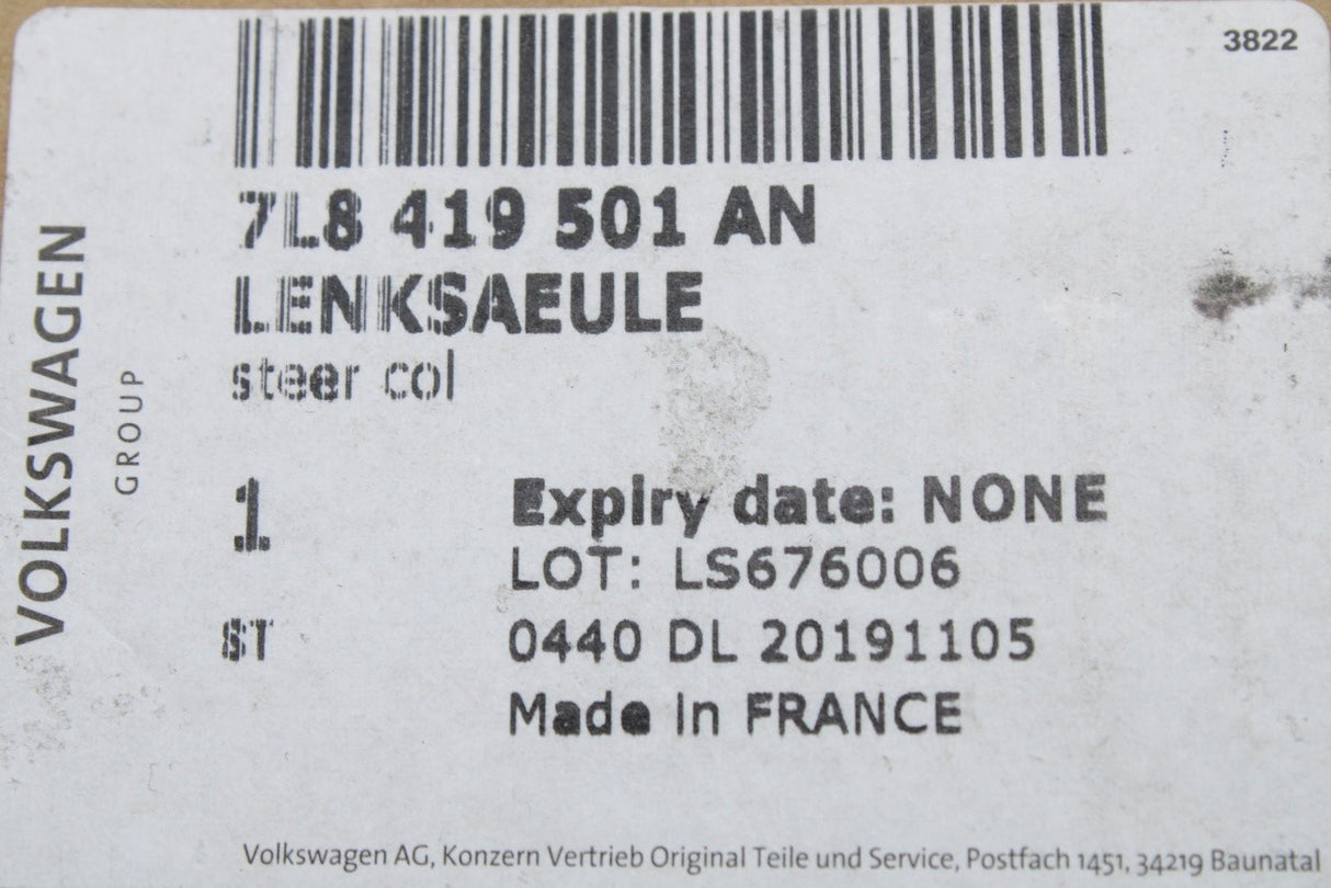 Audi Q7 2007-15 RHD steering column 7L8419501AN
