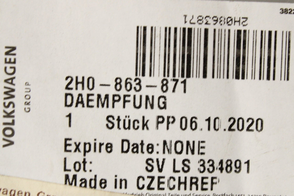 VW Amarok 2010-2022 tunnel damper (left) 2H0863871