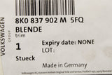 Audi A4 S4 RS4 B8 08-16 front door B pillar trim (right) 8K0837902M 5FQ