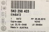 VW Golf Audi A3 Q3 TT Skoda SEAT Leon 2004-on A/C dryer insert 5K0298403