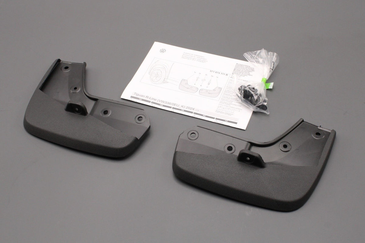 VW Tiguan R-Line 2024-on accessory mud flaps set (front) 571075111B, view 1