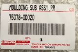 Toyota Yaris Cross 2021-on rear door moulding (lower left) 75078-0D020