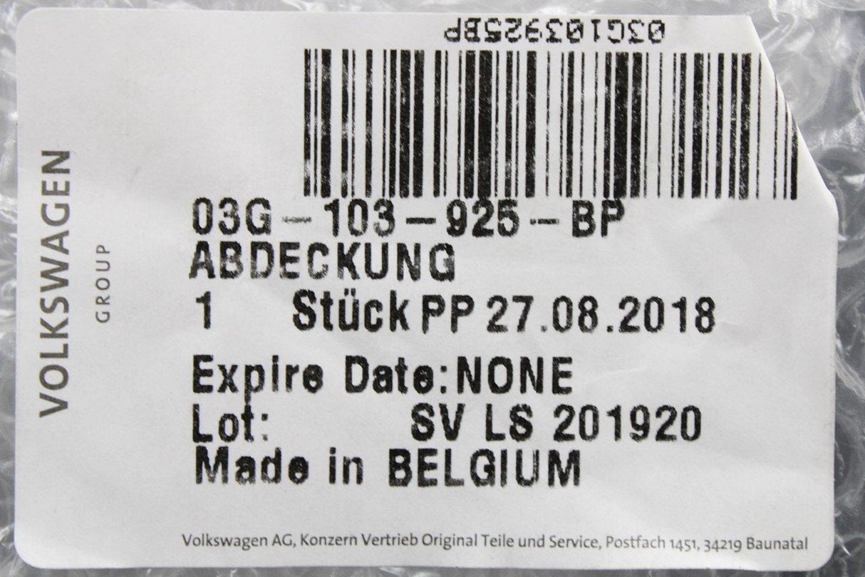 VW Golf MK5 Passat Jetta Touran 2.0 TDI engine cover 03G103925BP