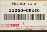 Toyota Fortuner Hilux 2011-2021 clutch friction plate disc 31250-0K460