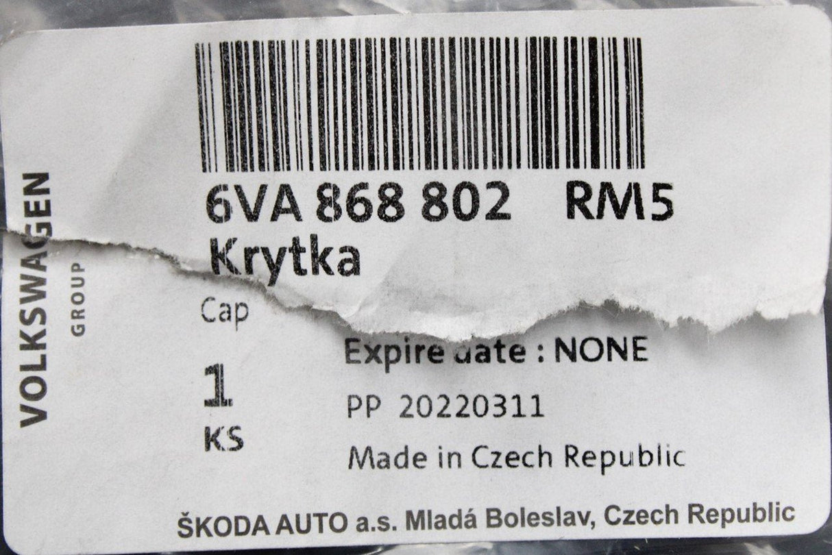 Skoda Fabia 2022-on interior mirror cover cap (storm grey) 6VA868802 RM5