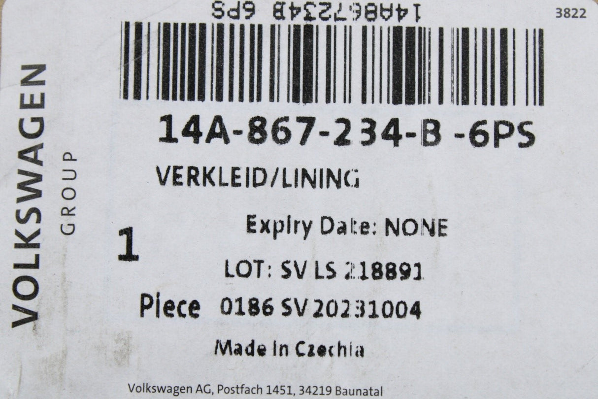 VW ID.7 2024-on interior a-pillar trims (left & right) 14A867233B/234B
