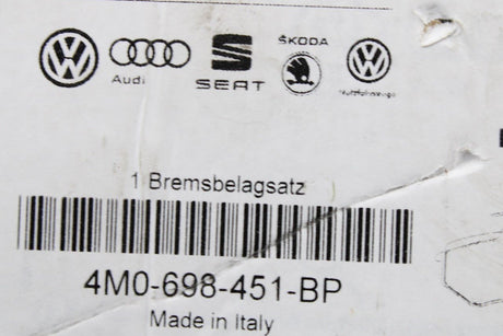 Audi A6 A7 A8 Q8 rear brake pads set 4M0698451BP