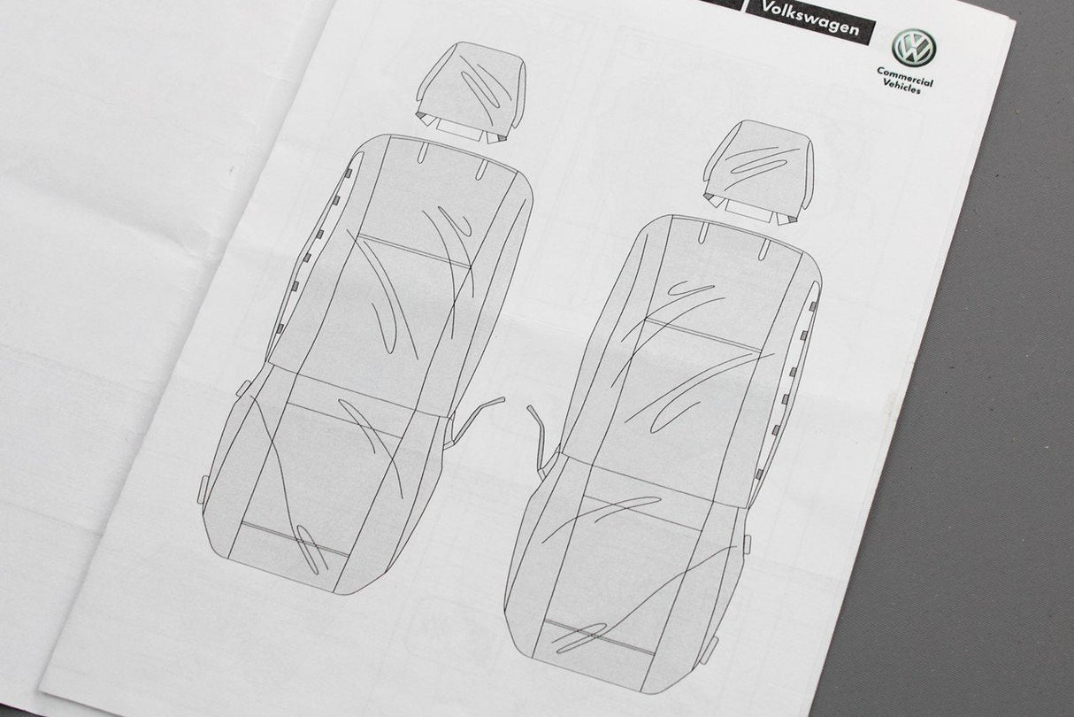 VW Caddy 2016-2020 front waterproof seat covers set (grey) ZGB2K2062002