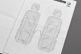 VW Caddy 2016-2020 front waterproof seat covers set (grey) ZGB2K2062002