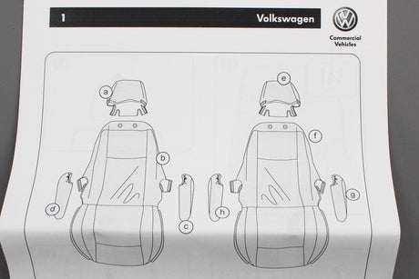 VW Transporter T5.1 2010-15 front captains seat covers set ZGB7E0062001