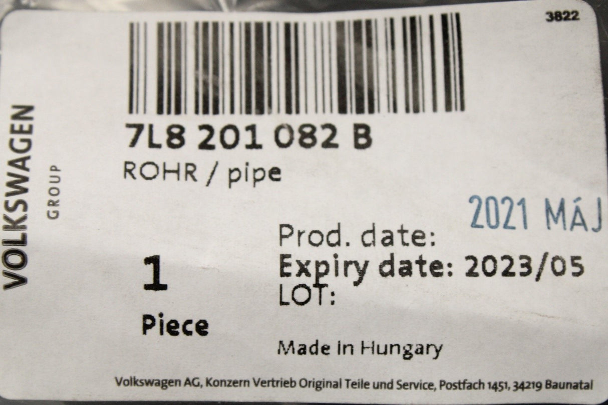 Audi Q7 4L 2007-2015 fuel feed/return pipes (rear) 7L8201082B