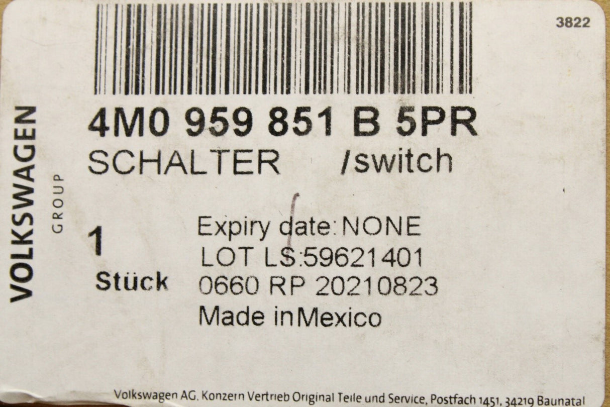 Audi A4 A5 Q5 Q7 RS4 RS5 drivers electric window switches 4M0959851B 5PR