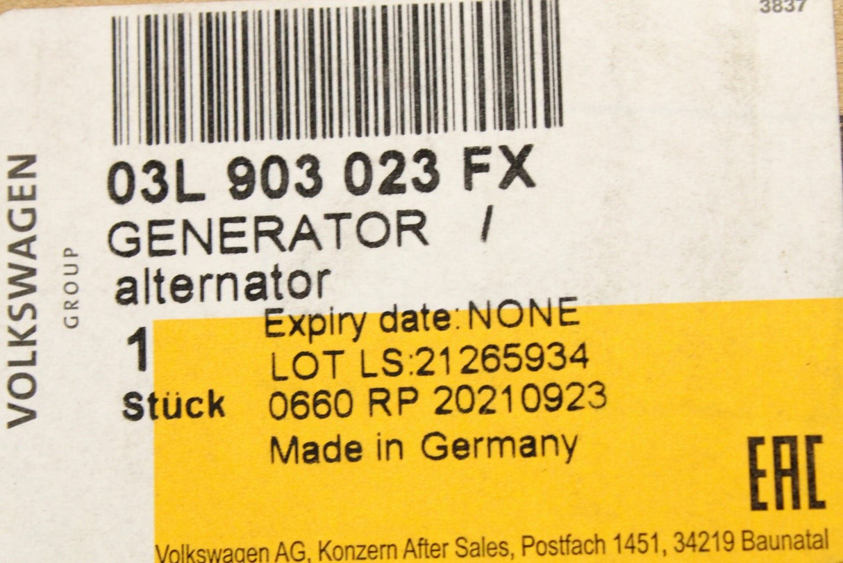 VW Audi Skoda SEAT 1.6 2.0 TDI 140a alternator 03L903023FX