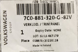 VW Crafter 2017-on front seat frame trim panel (right) 7C0881320G 82V