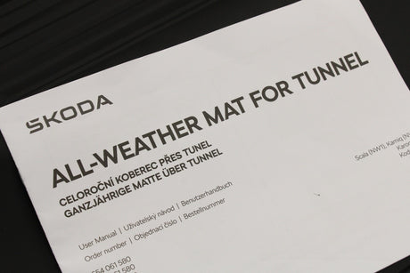 Skoda Kodiaq 2024-on transmission tunnel rubber floor mat 57H061580