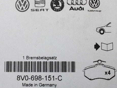 VW Golf R GTI Performance Audi S3 Skoda SEAT front brake pads 8V0698151C