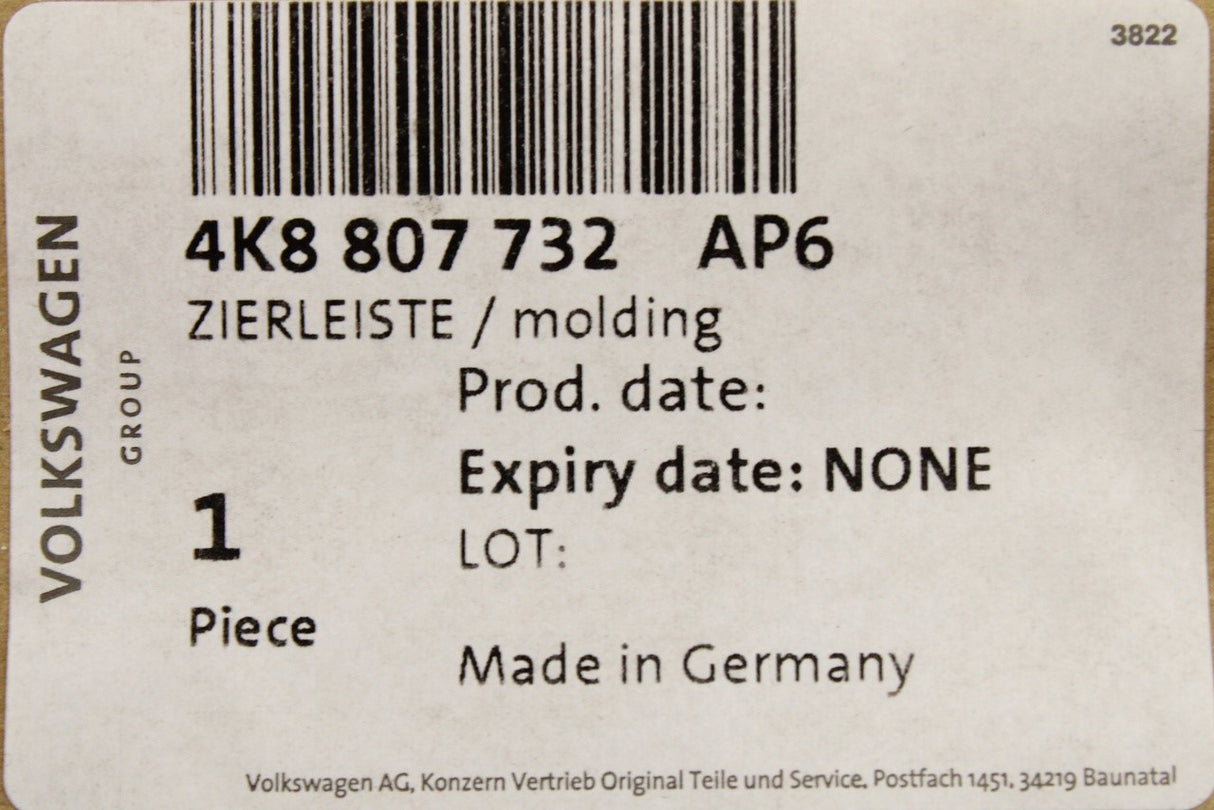 Audi RS6 20-on RS7 20-on rear bumper exhaust trim (right) 4K8807732 AP6