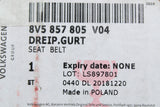Audi A3 S3 RS3 8V 2013-2020 rear three point safety seat belt 8V5857805 V04