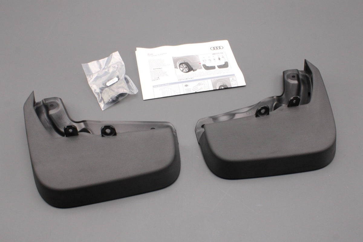 Audi Q8 S-Line 2019-on accessory mud flaps set (rear) 4M8075106, view 1