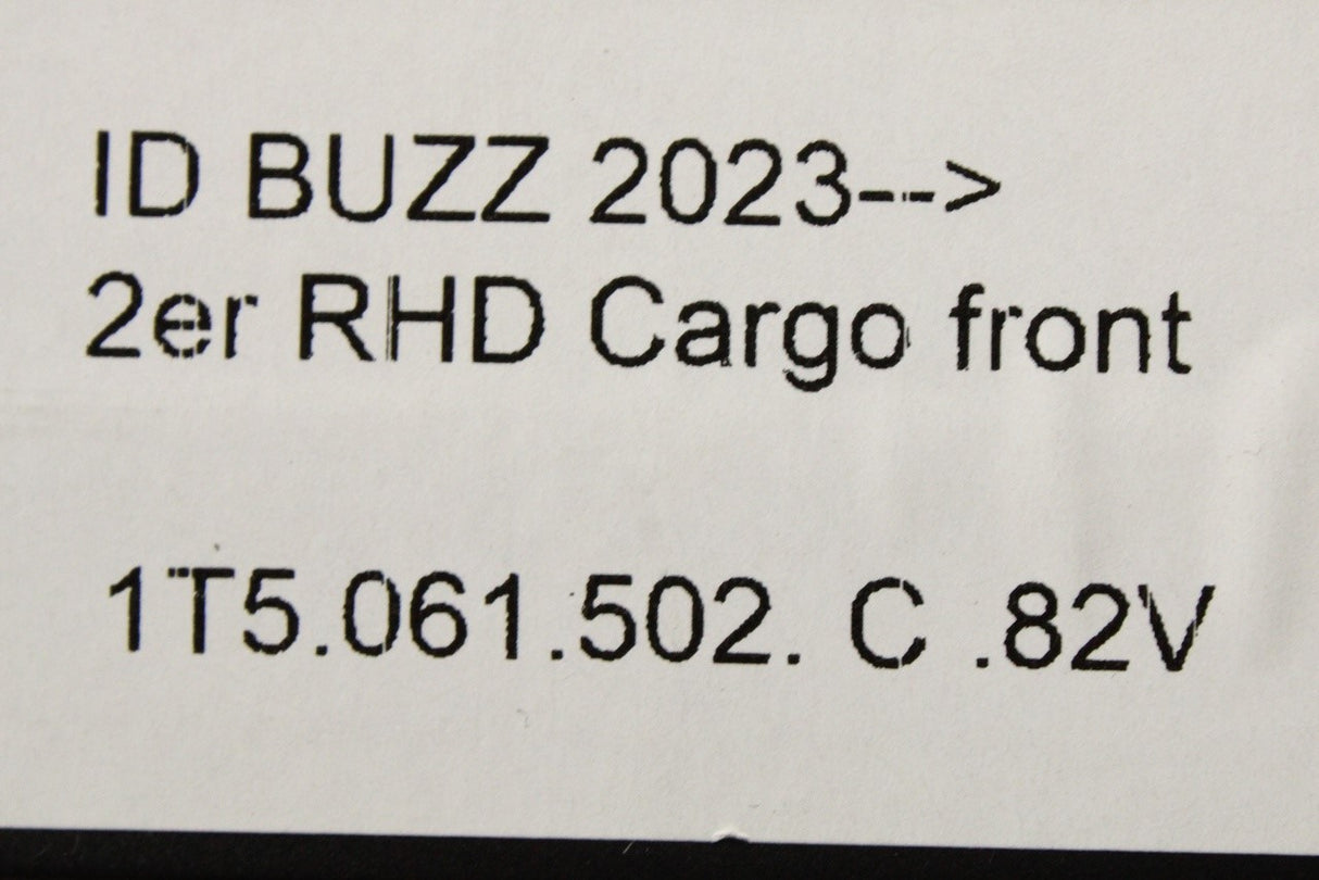 VW ID.Buzz Cargo 2023-on RHD all weather floor mats 1T5061502C 82V