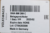 VW Golf Audi A3 Skoda SEAT rear brake pad retaining springs 5WA698269C
