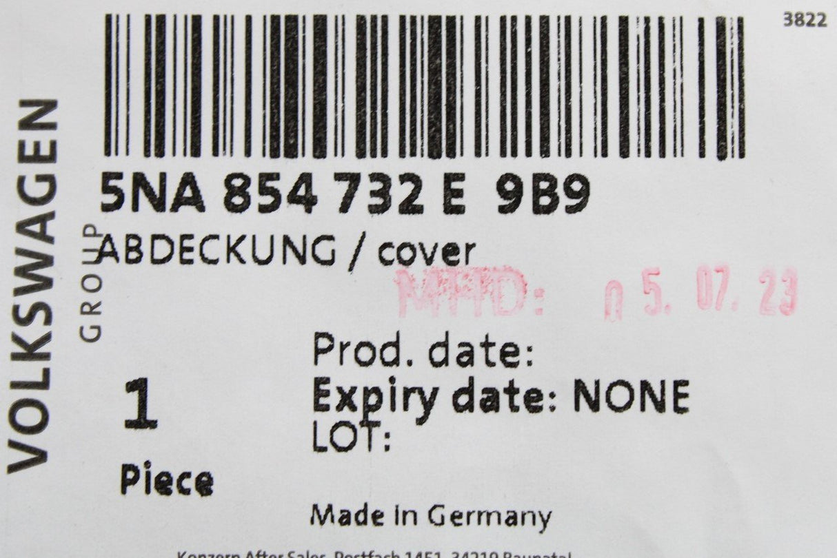 VW Tiguan 16- SEAT Tarraco wheel arch trim (front right) 5NA854732E 9B9