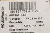 VW Up! Skoda SEAT Mii 2012-on seat belt latch (rear left) 1S0857739A QVZ