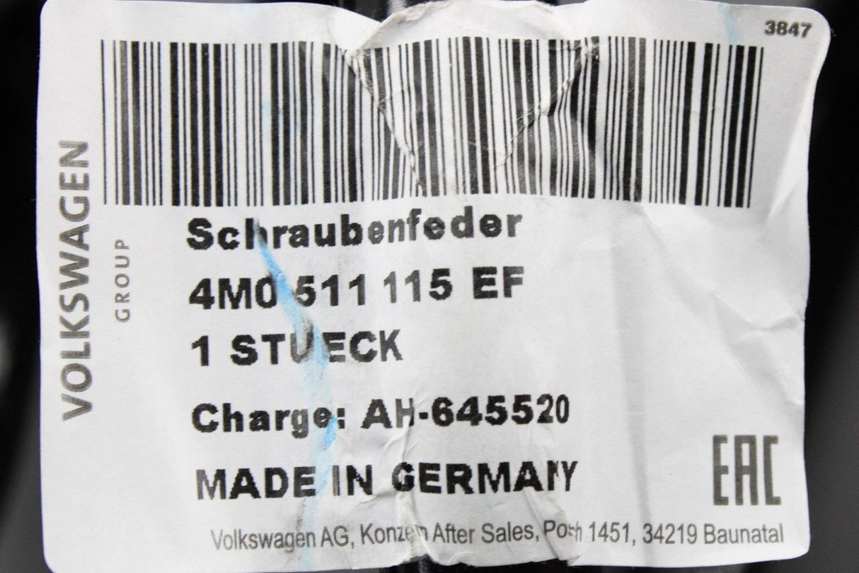 VW Touareg 2018-on suspension coil spring (rear) 4M0511115EF