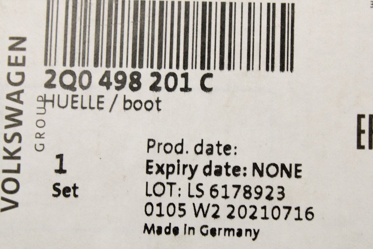 VW T-Cross Audi A1 Skoda SEAT driveshaft CV boot (inner left) 2Q0498201C