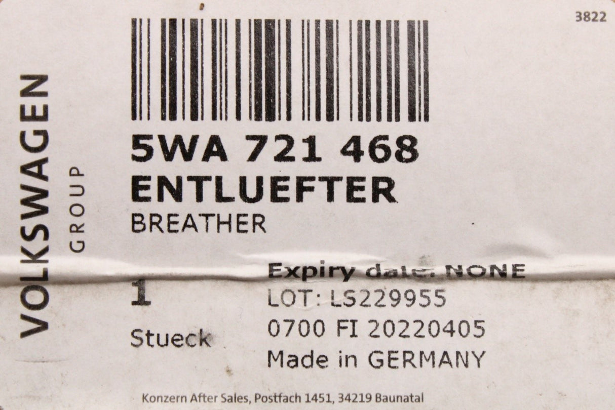 VW Audi Skoda SEAT CUPRA clutch slave cylinder bleed valve 5WA721468