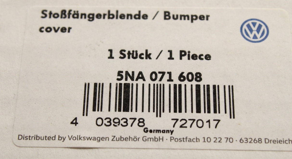 Genuine VW Tiguan 2016-on lower front bumper off road styling trim 5NA071608