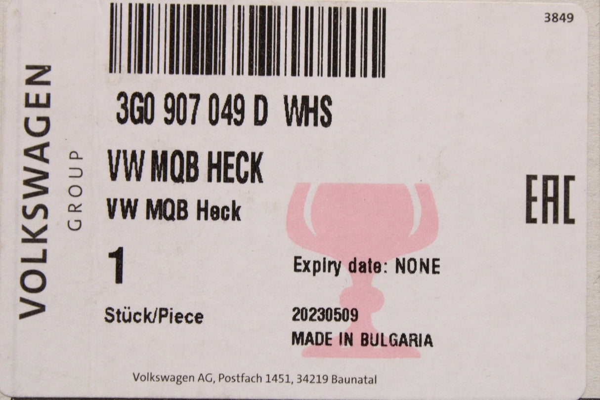 VW SEAT CUPRA heater control and display panel (rear) 3G0907049D WHS