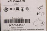 VW Caddy 16-20 T-Roc Up Skoda Karoq brake pads (front) 2K5698151E