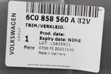 VW Polo 6C 2015-18 steering column cover trim (upper) 6C0858560A 82V