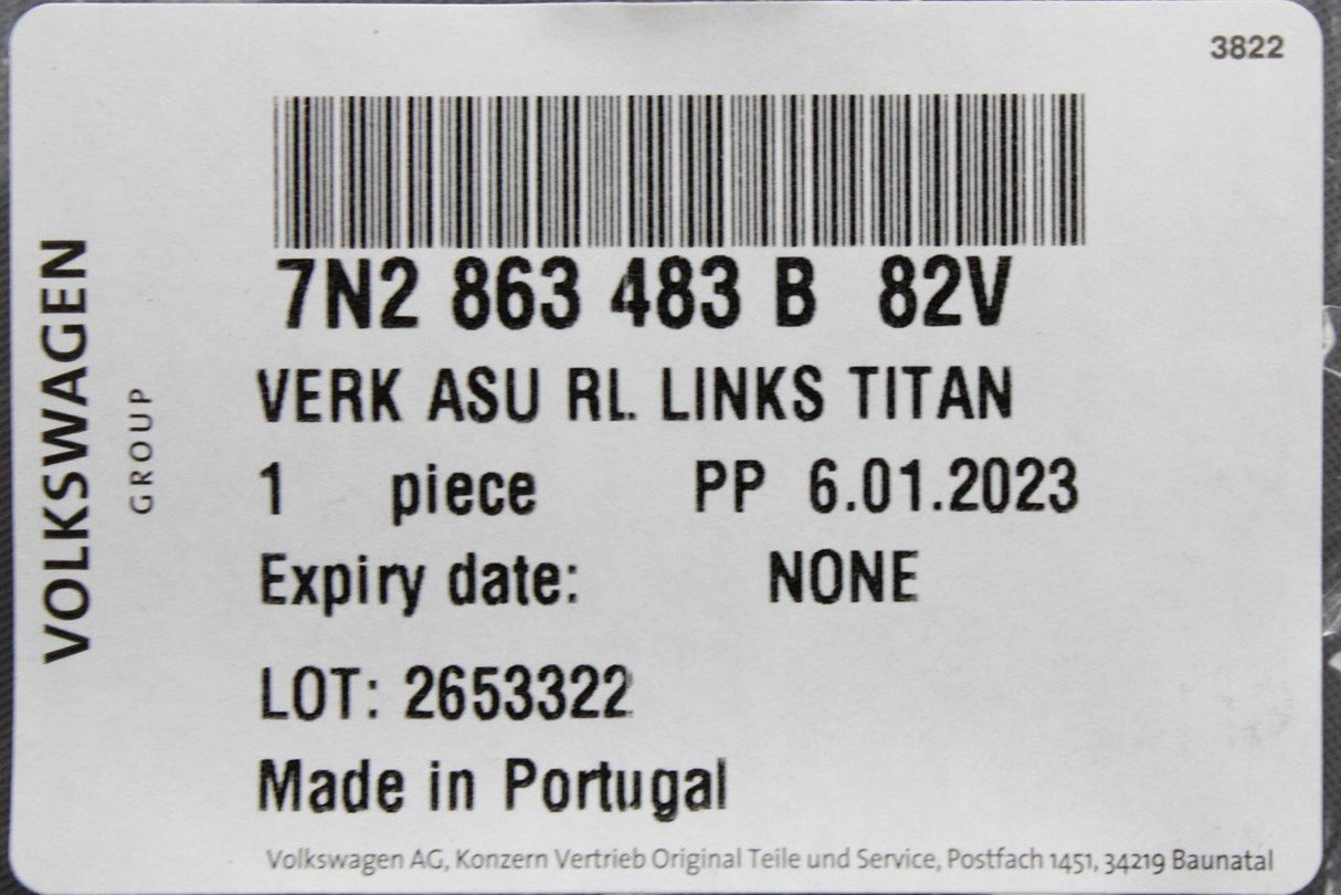 VW Sharan 2016-on lower A-pillar trim RHD (left) 7N2863483B 82V