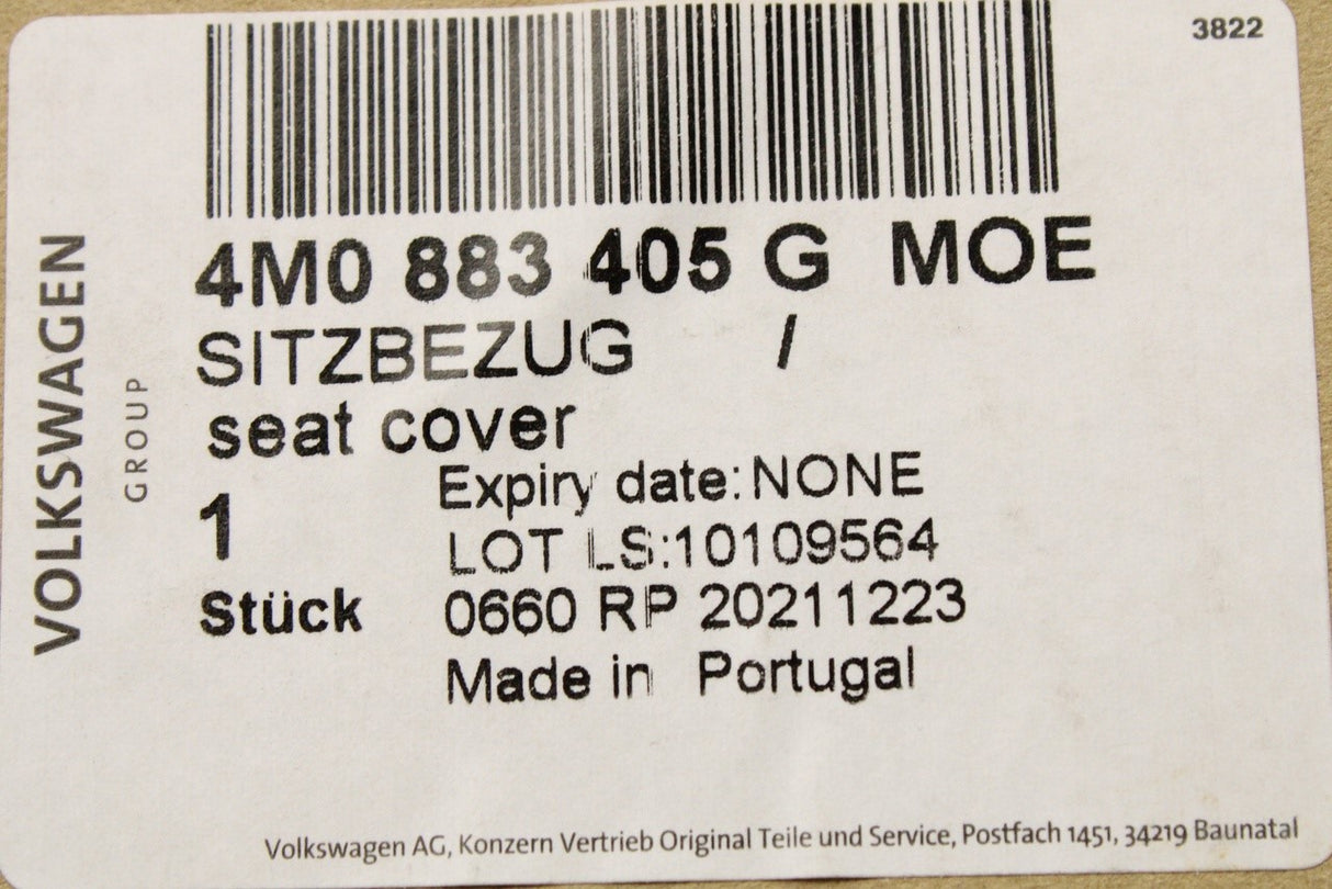 Audi Q7 2016-on seat base cover (rear left) 4M0883405G MOE