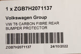 VW Transporter T6 T6.1 carbon fibre rear bumper protector ZGB7H2071137