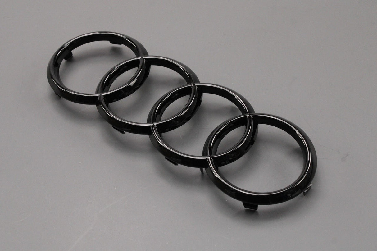 Audi A3 S3 A4 S4 A5 S5 front Audi rings badge in black 8W0071801