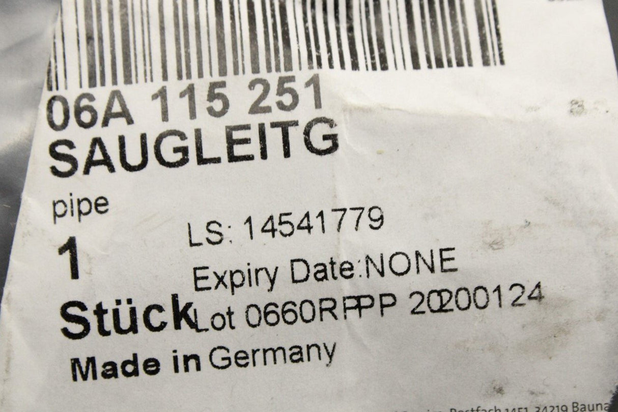 VW Audi Skoda SEAT engine oil pick up suction pipe (1.8T) 06A115251