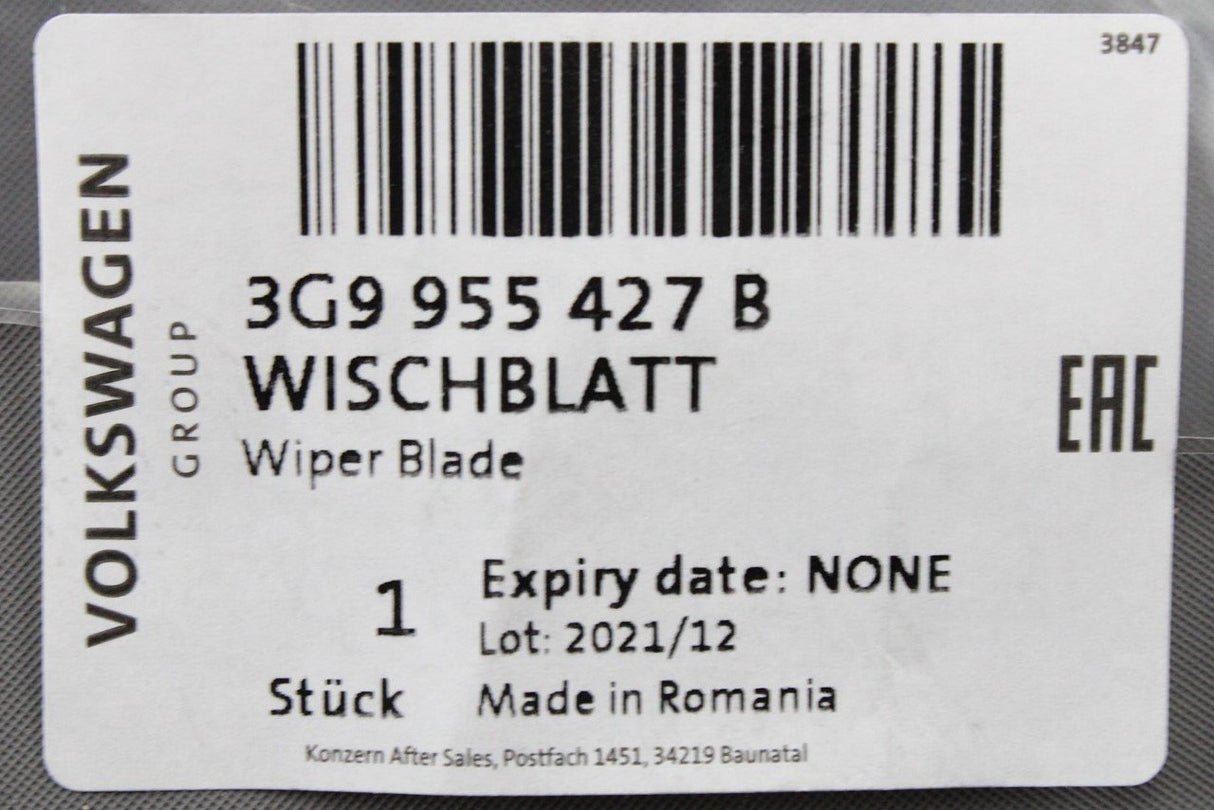 VW Passat B8 Estate 2015-on rear wiper blade (340mm) 3G9955427B