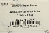 Audi A3 8V Sportback S-line 2017-2020 mud flaps (rear) 8V4075106A